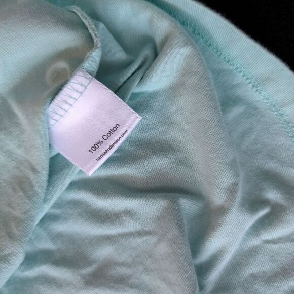 Hanna Andersson Teal Blue Ruffle 100% Cotton Spring Short Sleeve Play Dress - Picture 8 of 8